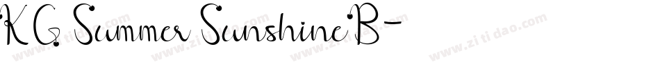 KG Summer Sunshine B字体转换